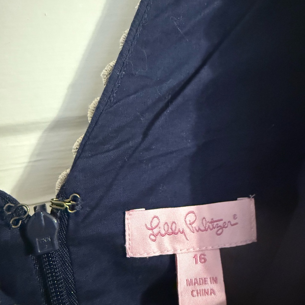Lilly Pulitzer Bentley Shift Dress in Navy and Gold - Picture 5 of 7